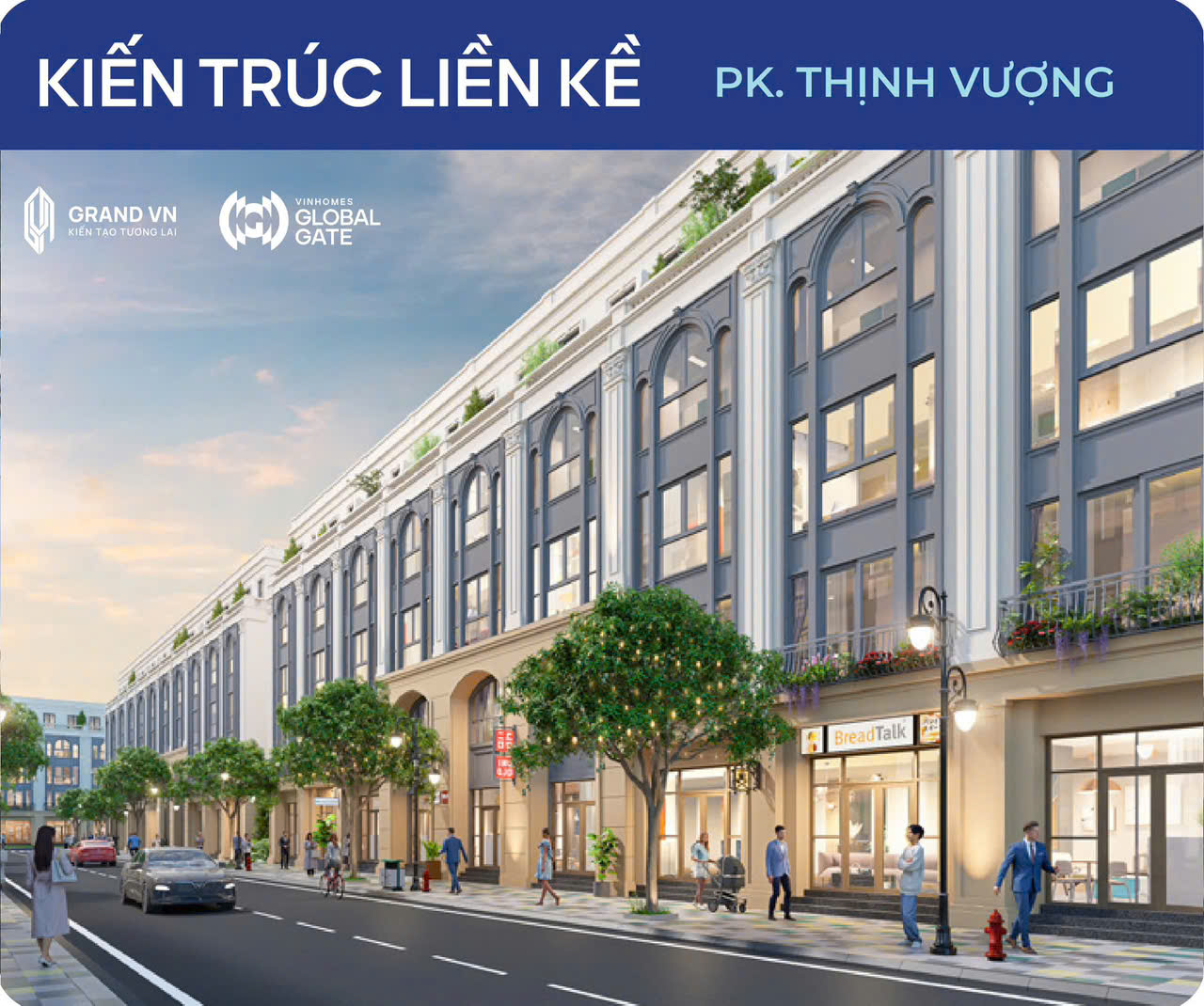 Kiến trúc liền kề khu Thịnh Vượng